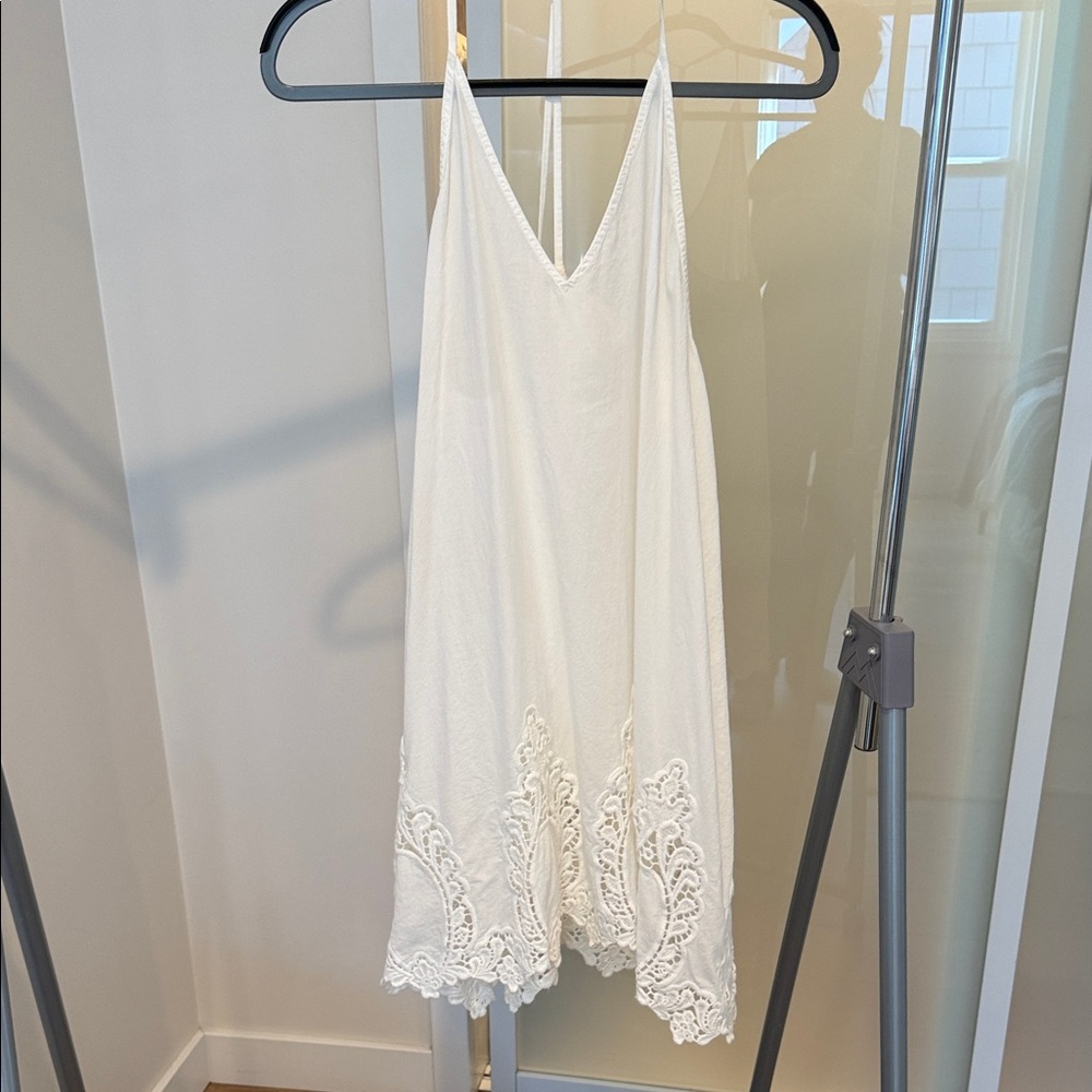 Free People White Lace Hem Slip Dress – Size XS